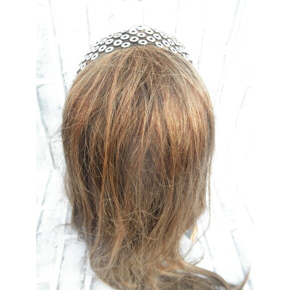 NEW by JUST BASIC, ELASTIC HEADWRAP, HEADBAND BLACK WITH SILVER TONE DECOR   #1 - Picture 5 of 10